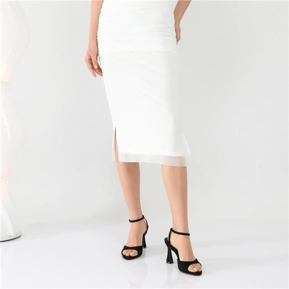 High Heels for Women Black Suede - Picture 4 of 7